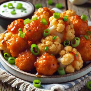 Buffalo Chicken Bites with Riced Cauliflower
