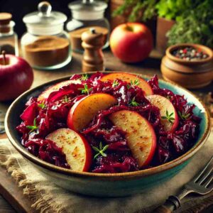 Sweet and Tangy Braised Red Cabbage